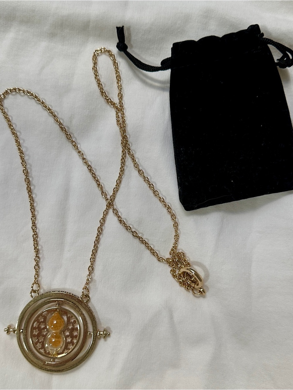 Harry Potter Time Turner Hourglass Necklace Prop